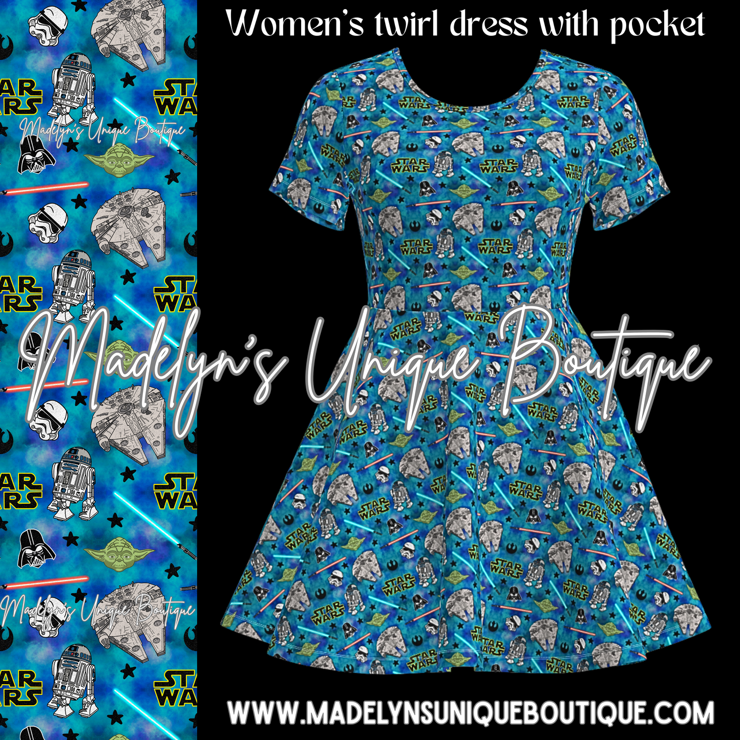 Women’s twirl dress with pockets