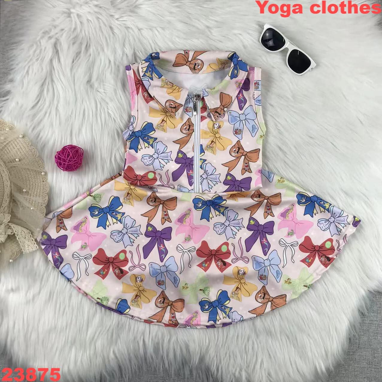 Magic princess bows athletic dress with built in shorts