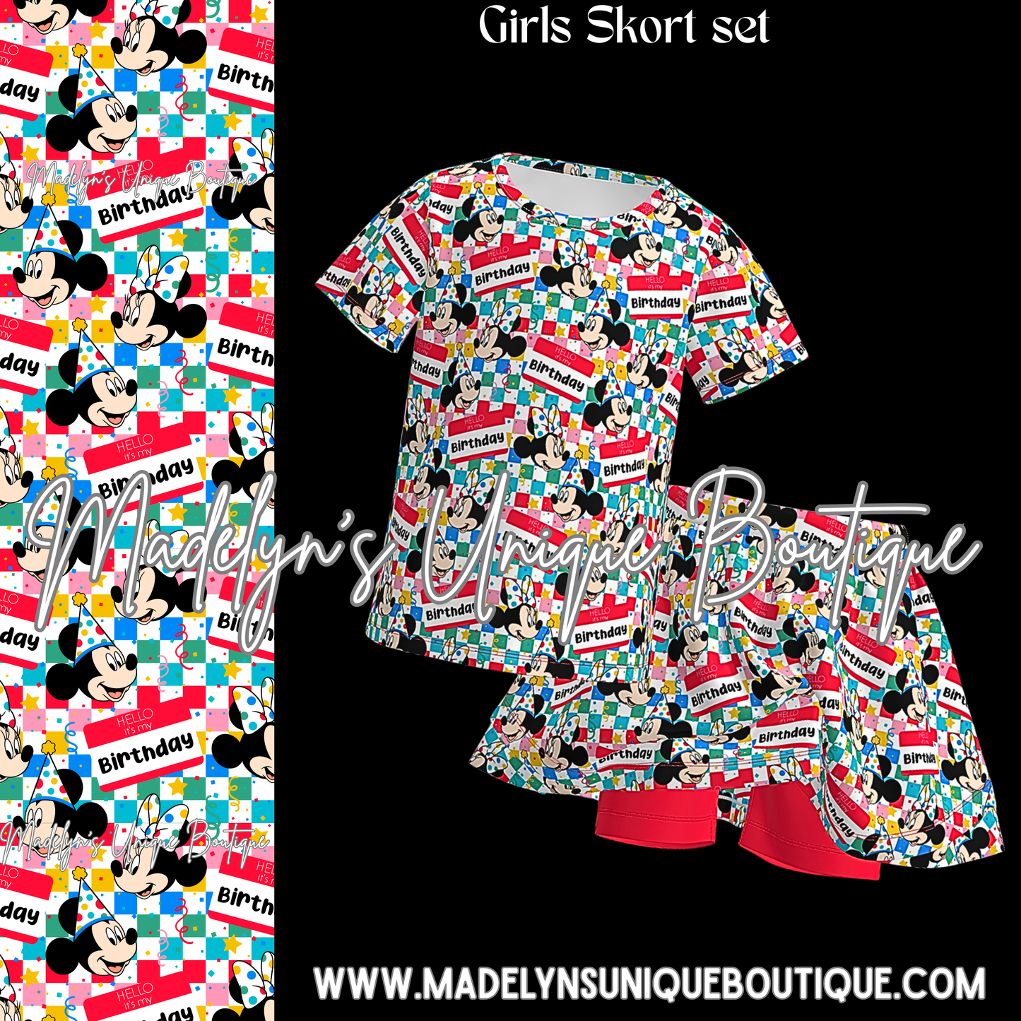 Girls skort set