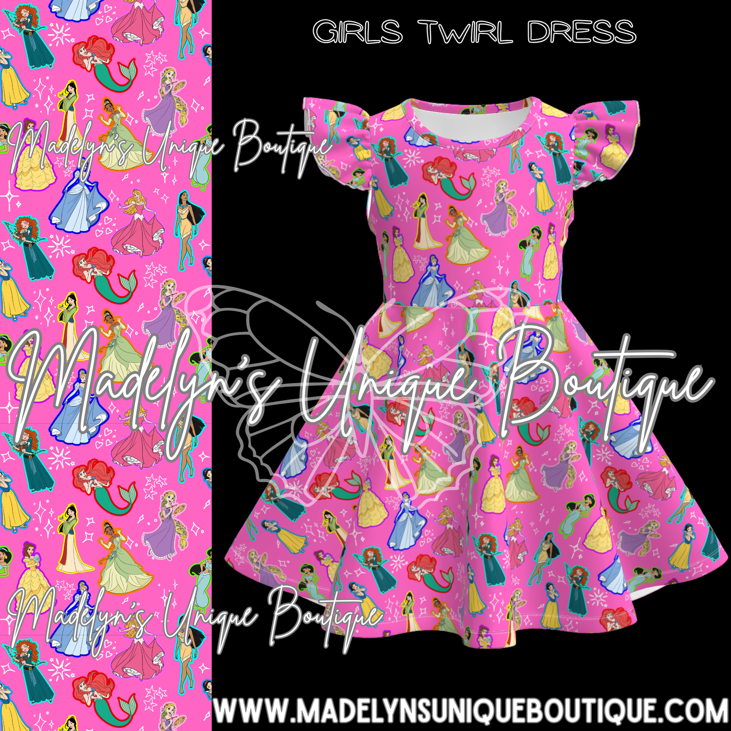 Girls twirl dress “Happily ever after”