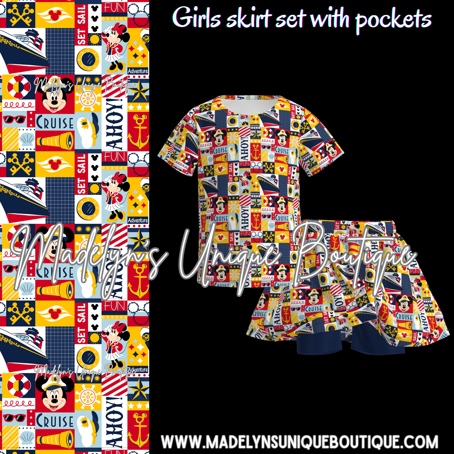 Girls skort set cruise