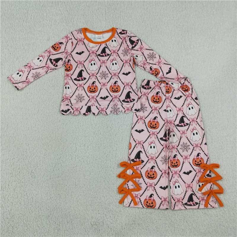 Girls bow pant set