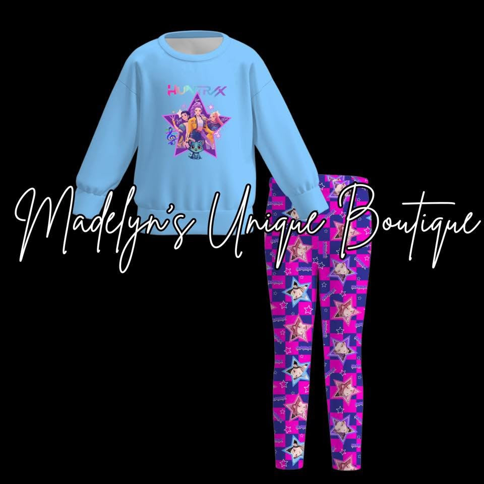 Girls set with lightweight sweatshirt