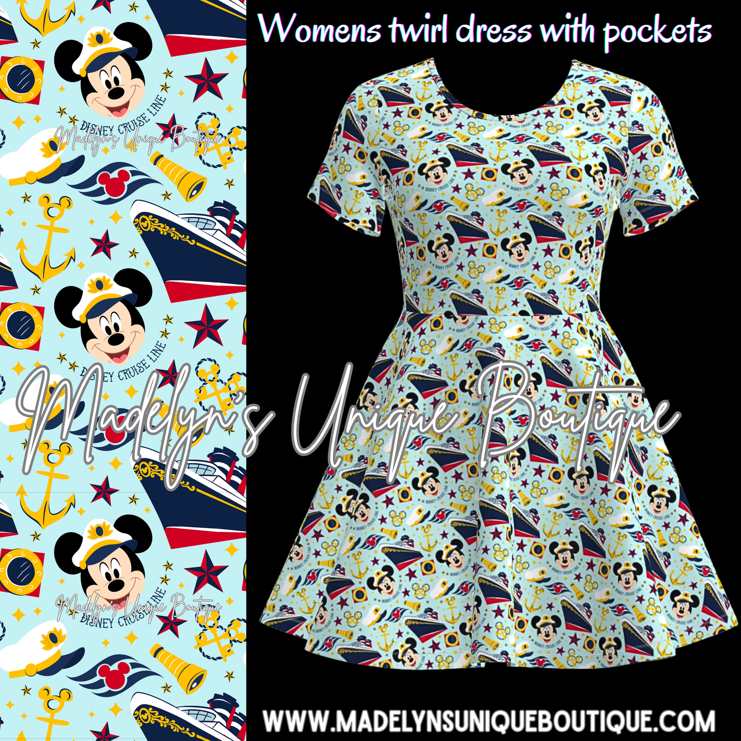 Women’s twirl dress with pockets