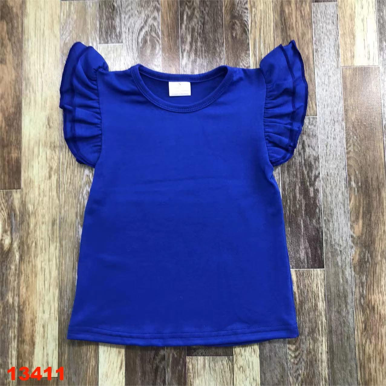 Blue ruffle shirt
