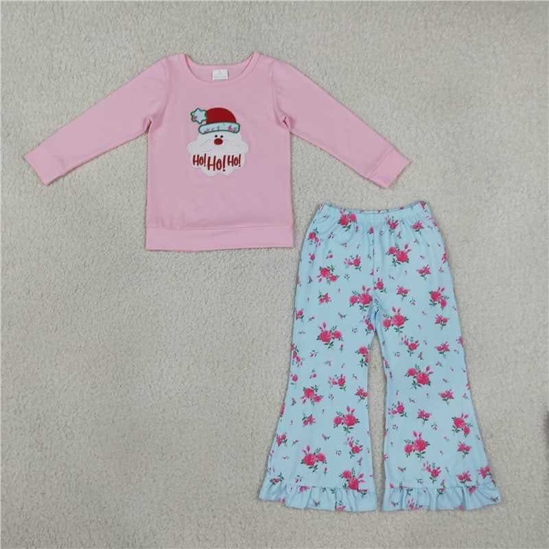 Merry Christmas Santa embroidered boutique set
