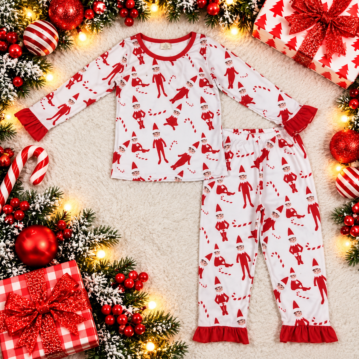 Elf pjs with ruffles