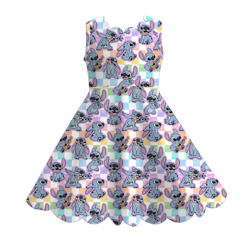 Girls scalloped dress