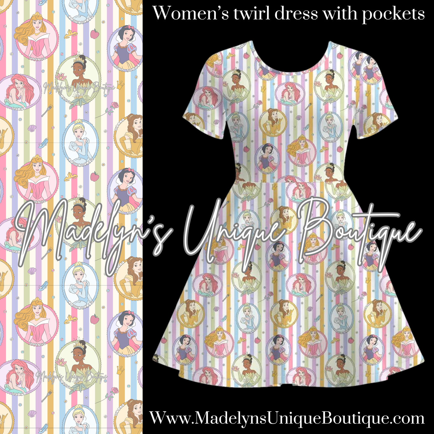 Women’s twirl dress with pockets