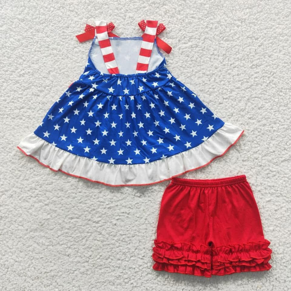 USA ruffles and bows