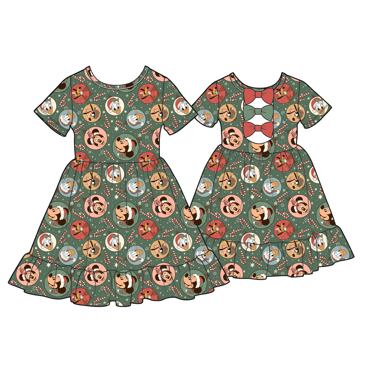 Girls bow back dress