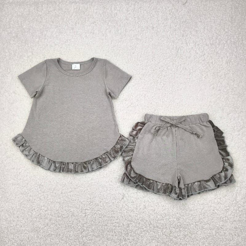 Ruffle short set