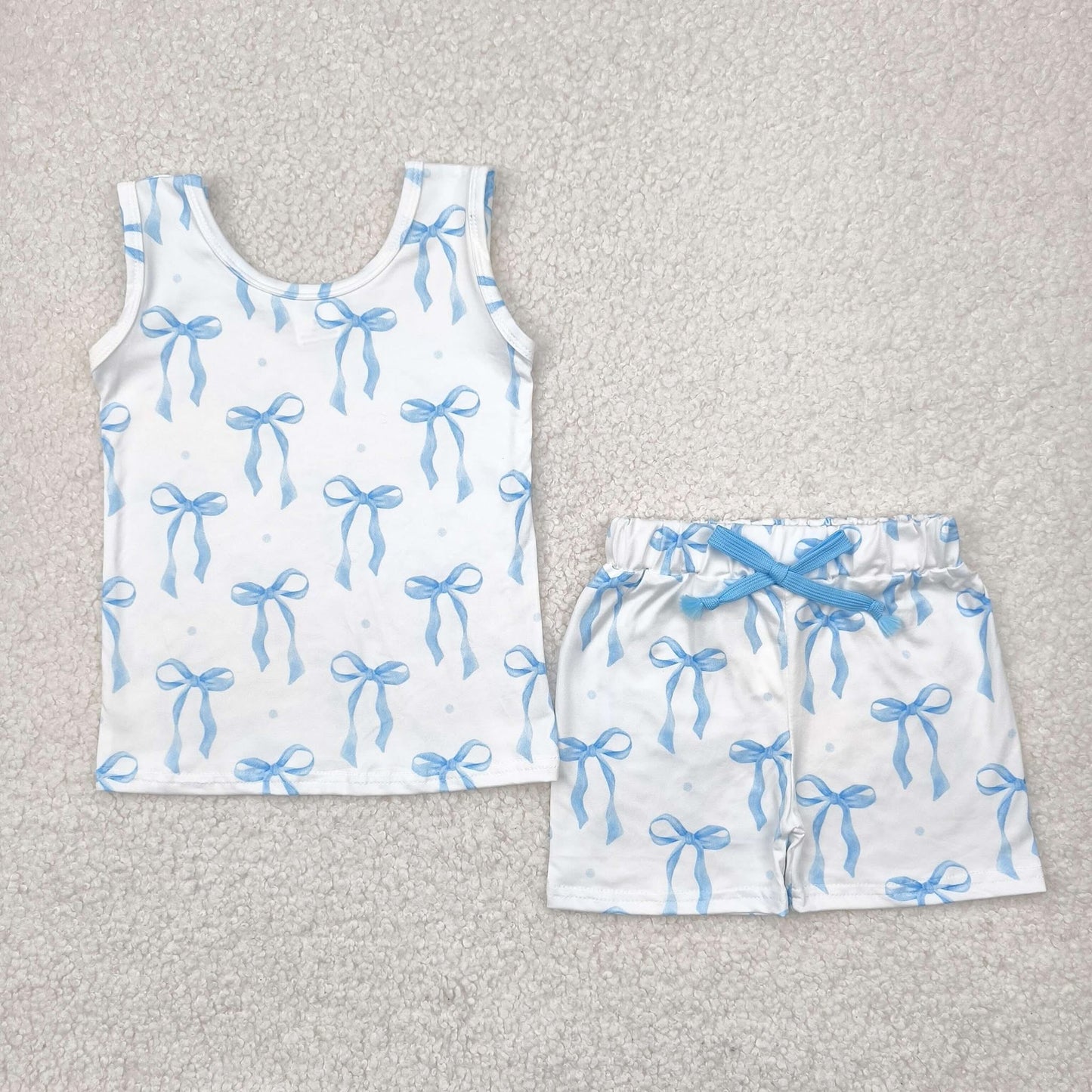 Girls blue bows