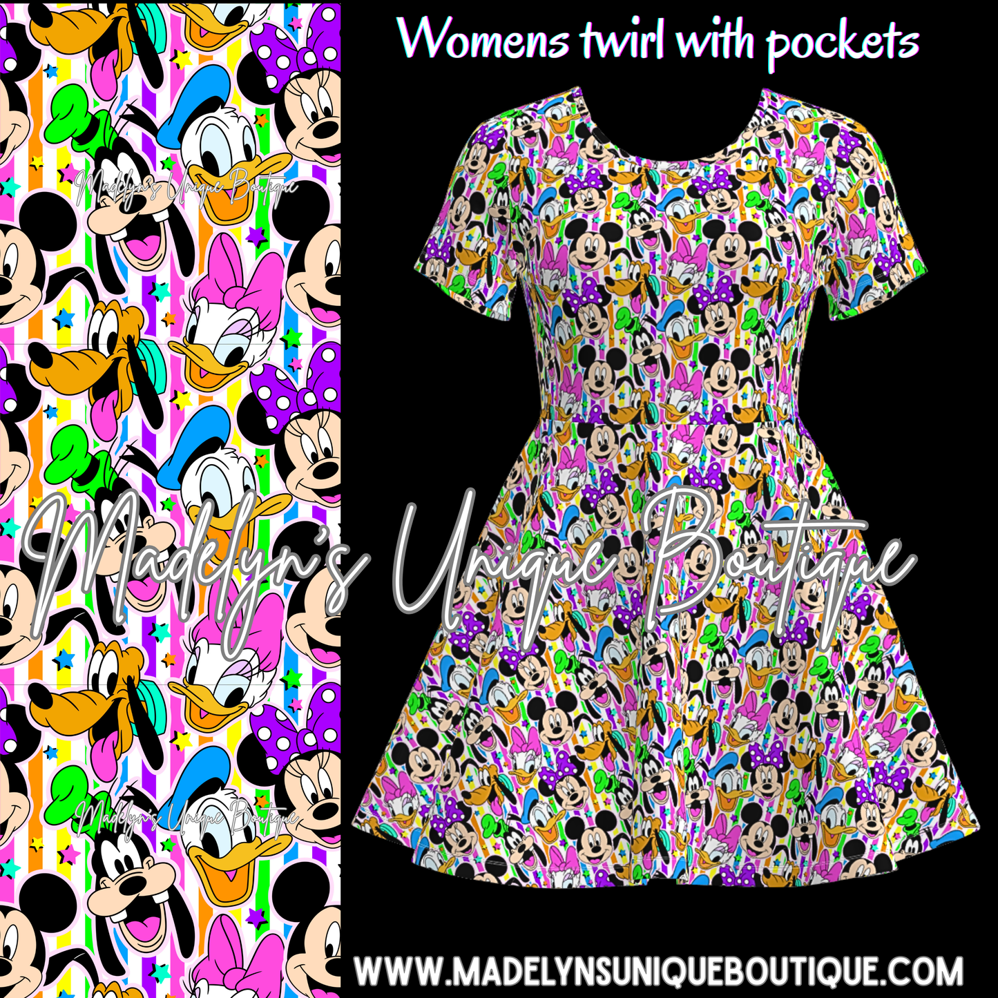 Women’s twirl dress with pockets