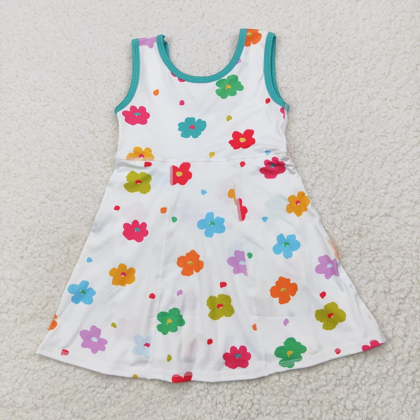 Flower athletic set with shorts built in