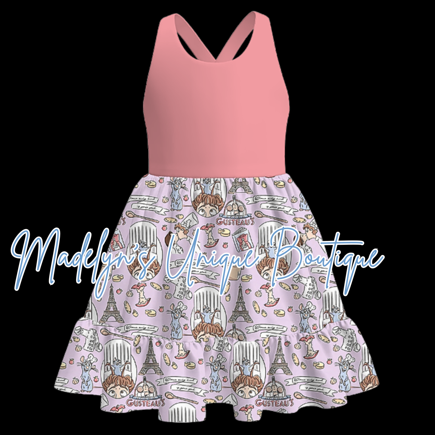 Cross back Girls twirl dress