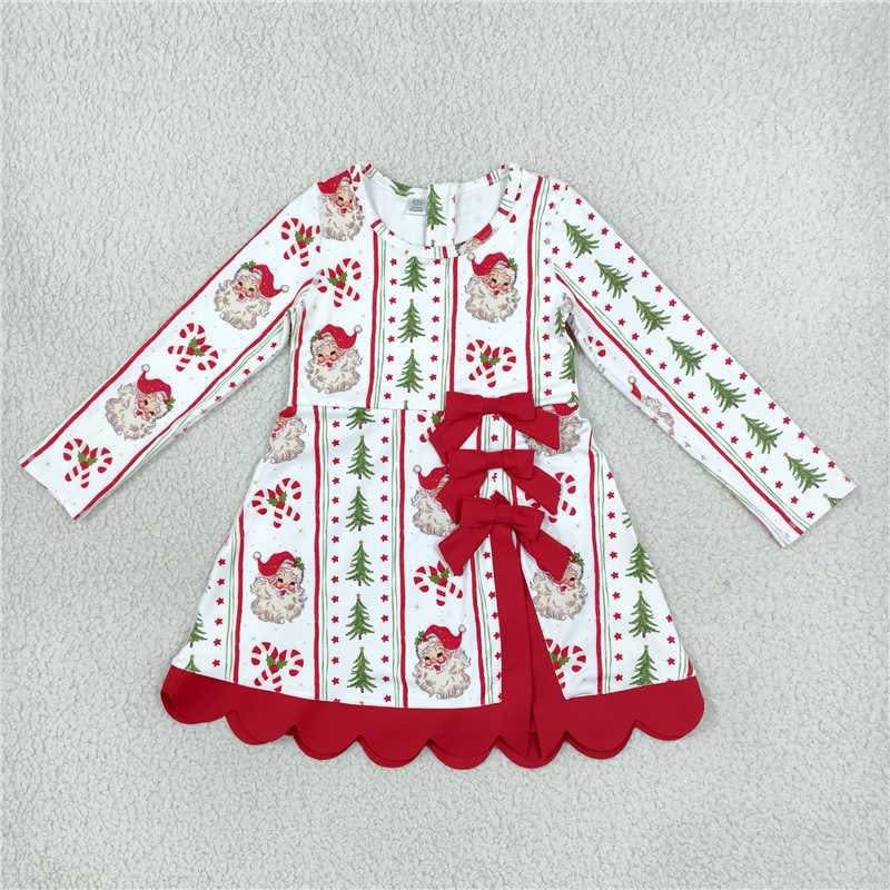 Girls santa Christmas athletic dress with built in shorts