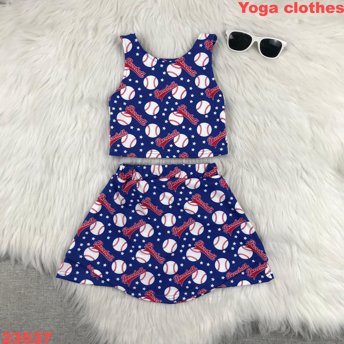 Baseball sports athletic set with shorts built in
