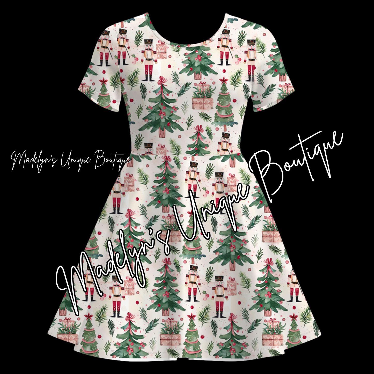Women’s Christmas twirl dress with pockets