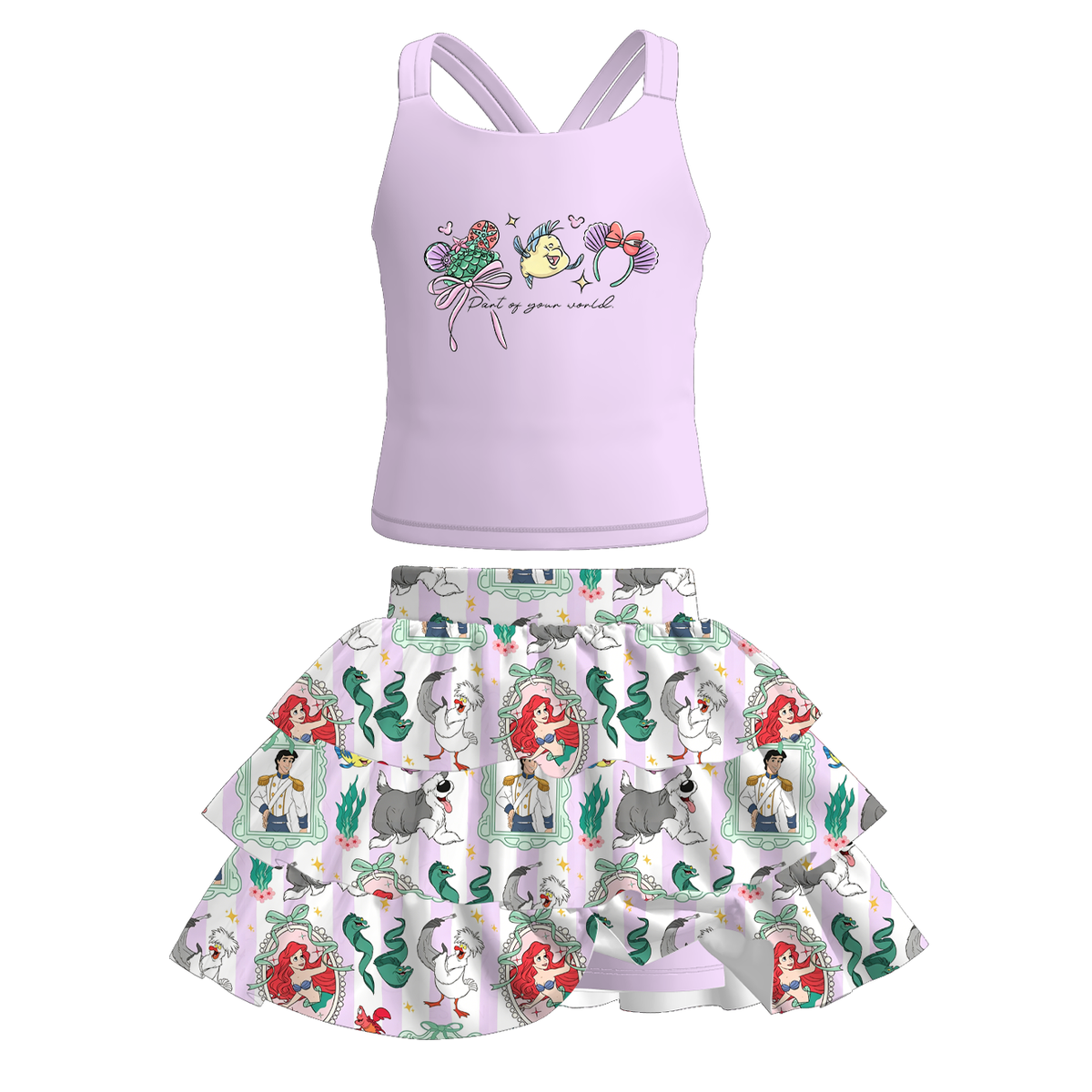Girls skort set (built in shorts)