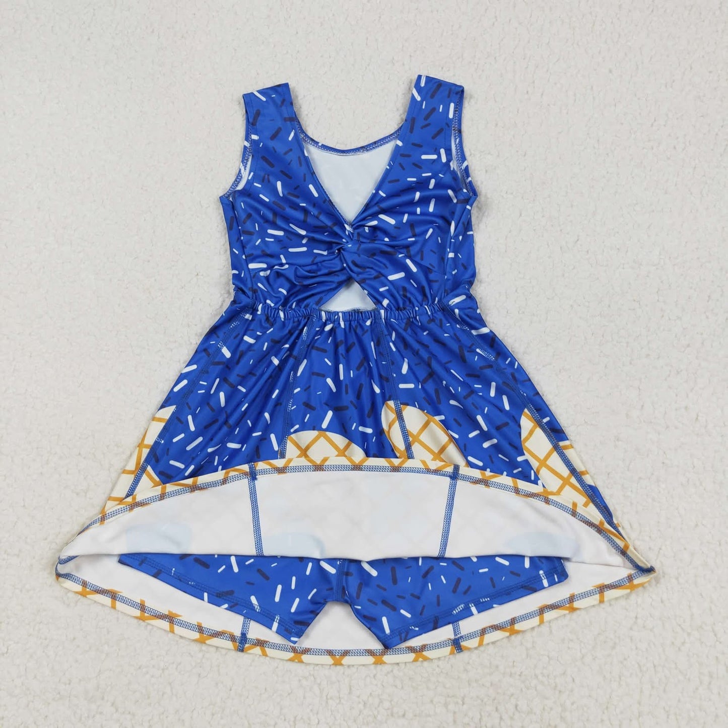 Ice cream athletic dress with shorts built in