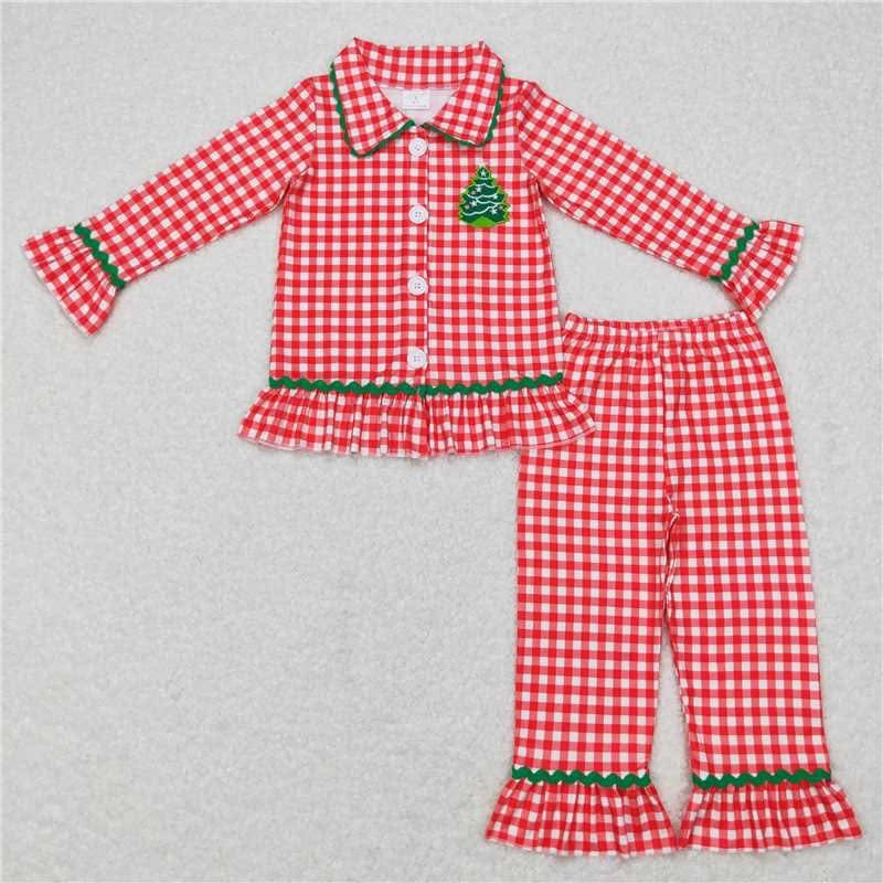 Christmas pjs embroidered