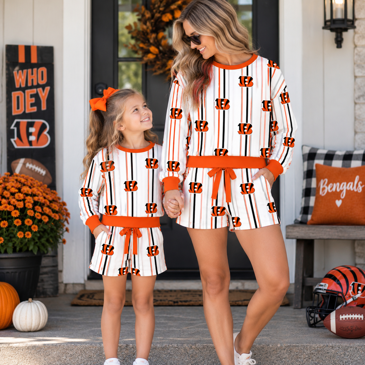 Mama and mini football sets