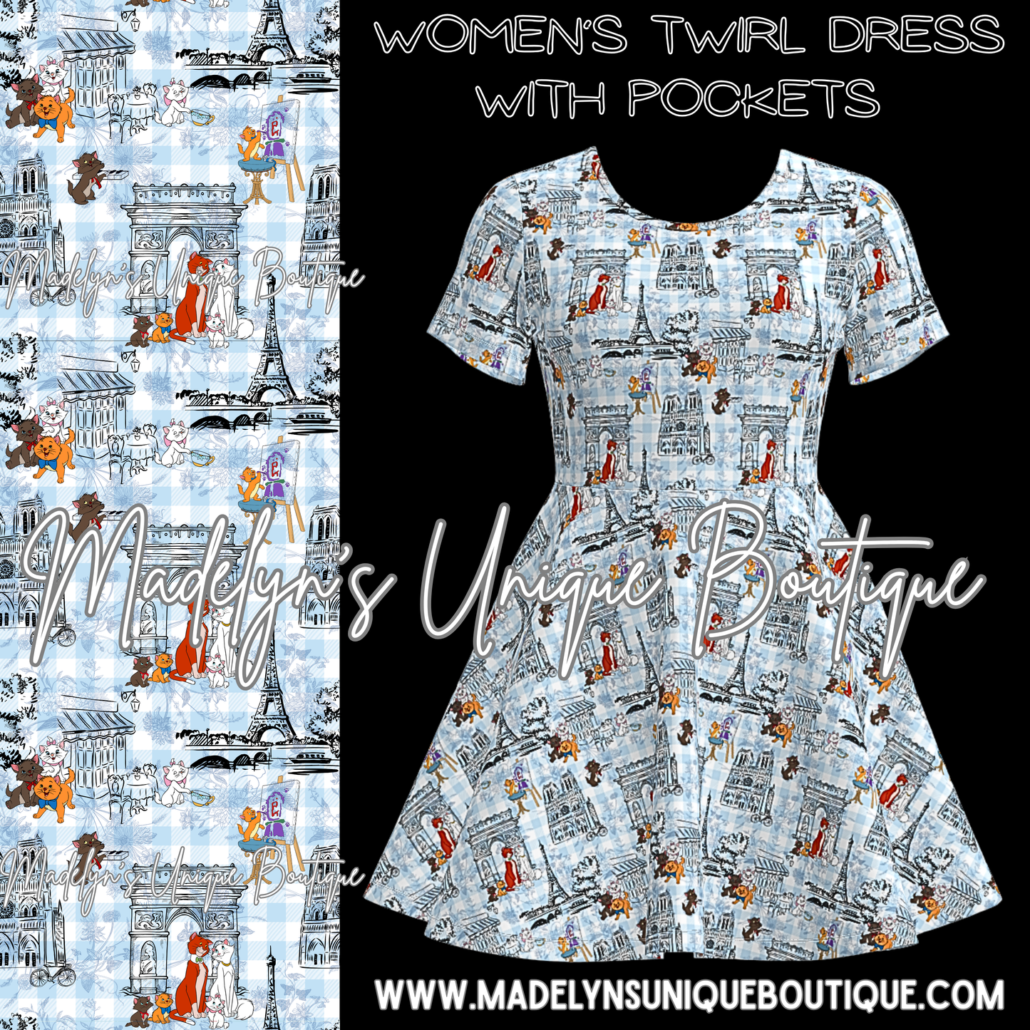 Women’s twirl dress with pockets