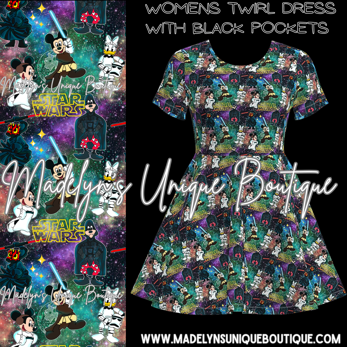 Women’s twirl dress with pockets