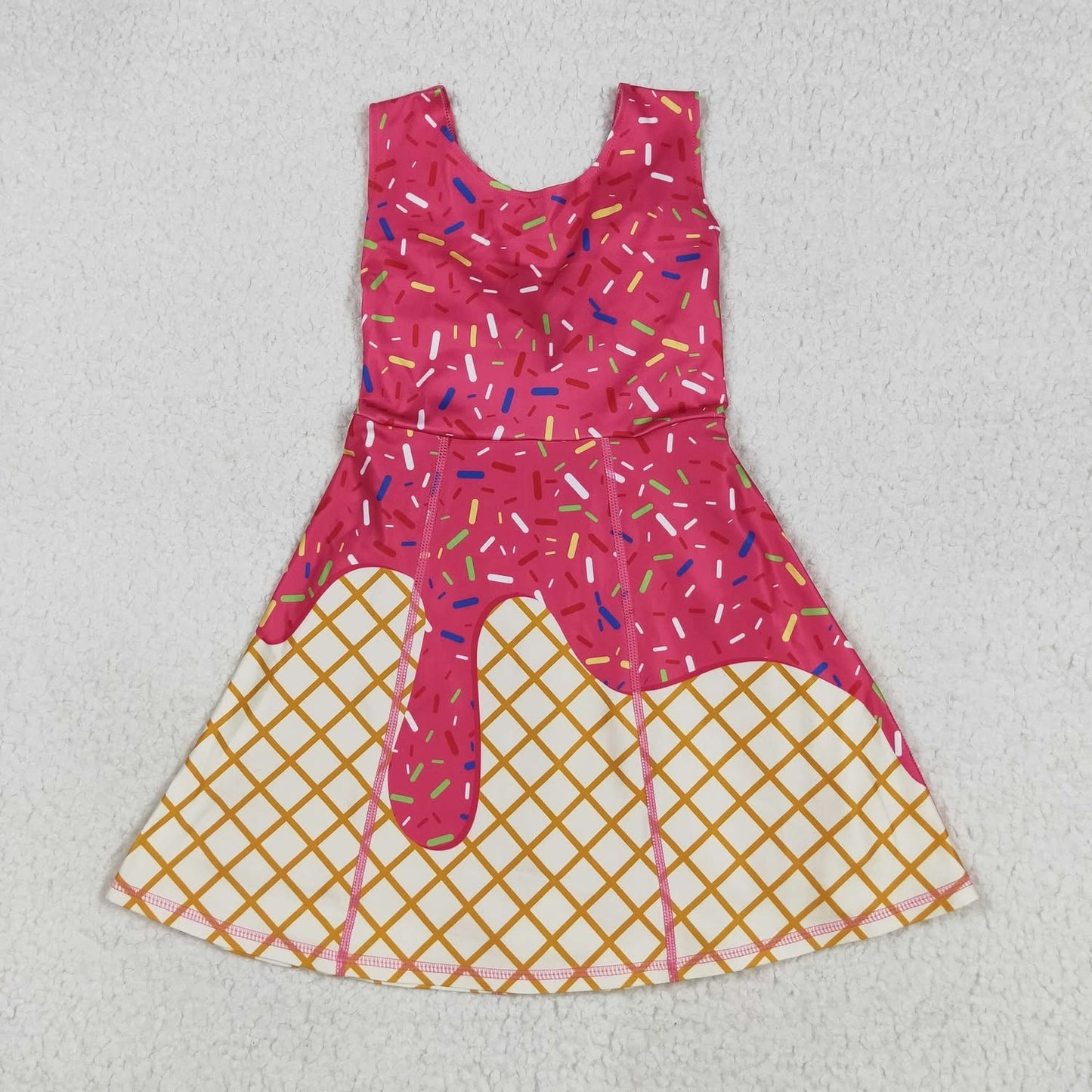 Ice cream athletic dress with shorts built in