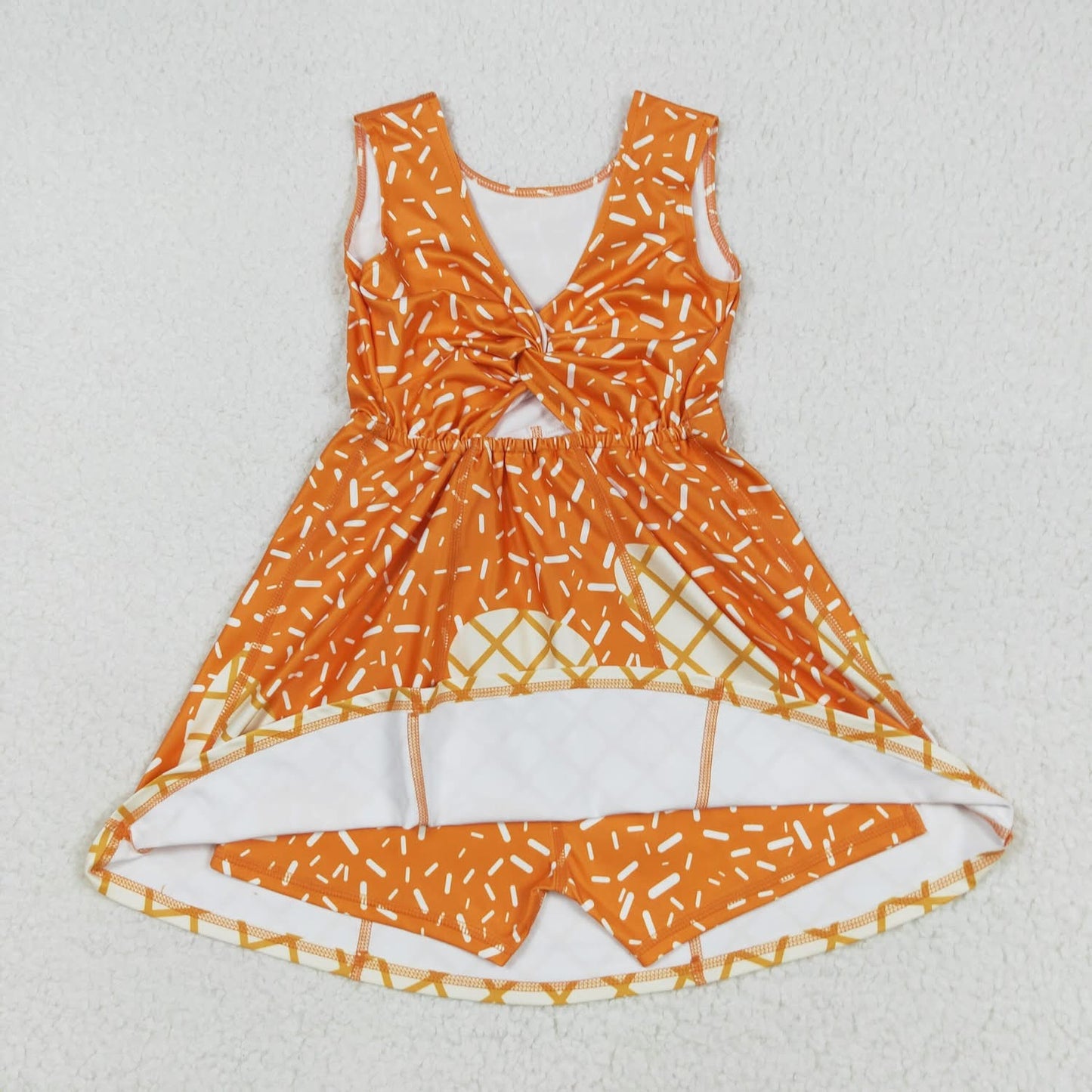 Ice cream athletic dress with shorts built in