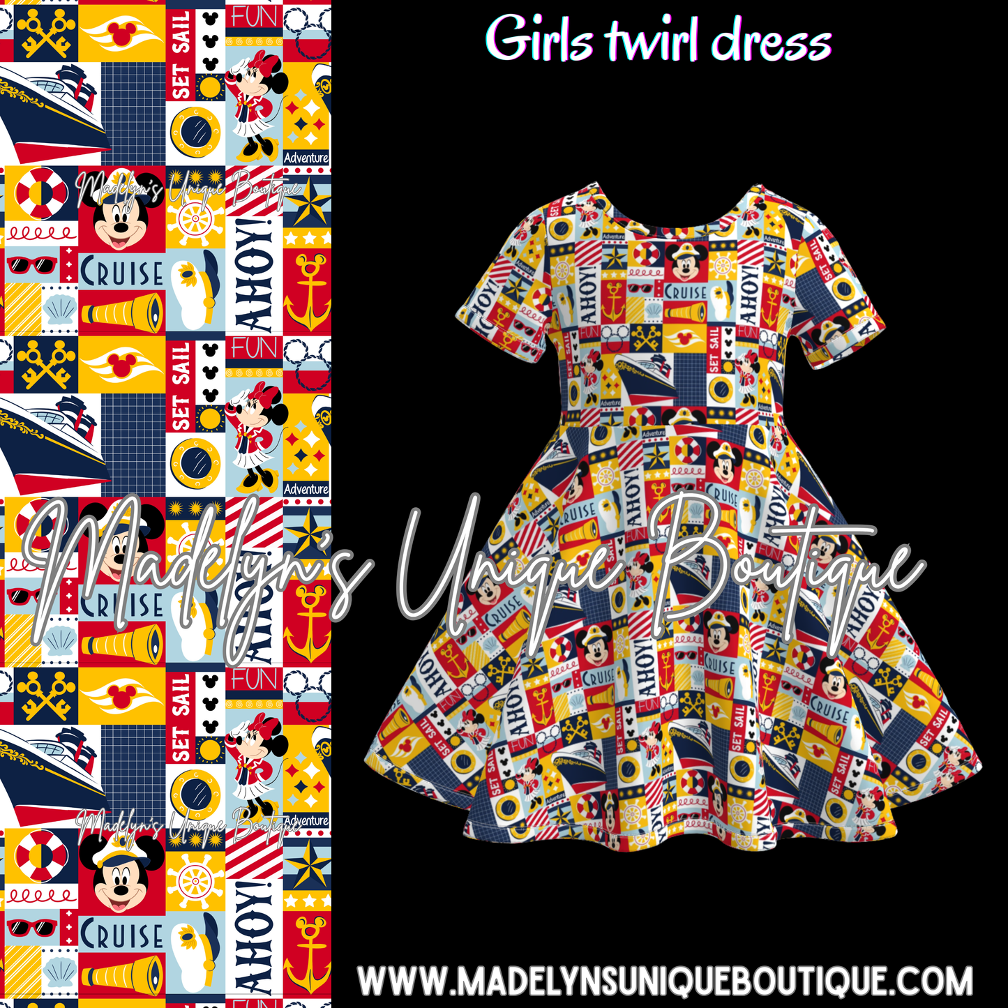 Girls twirl dress cruise