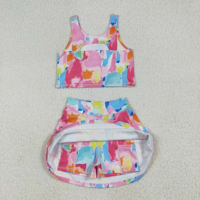 athletic set with shorts built in
