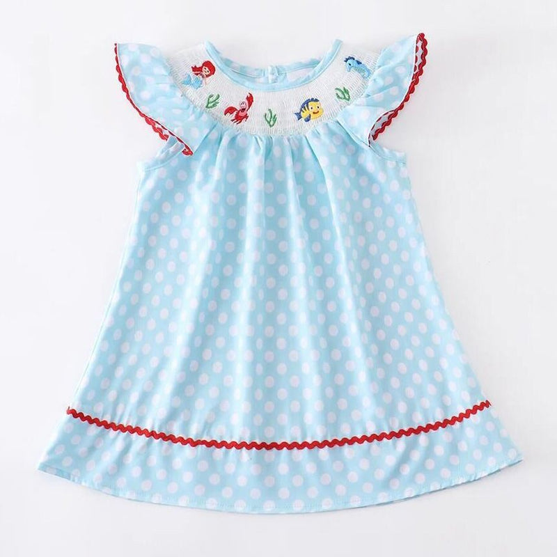 Smocked embroidery dress