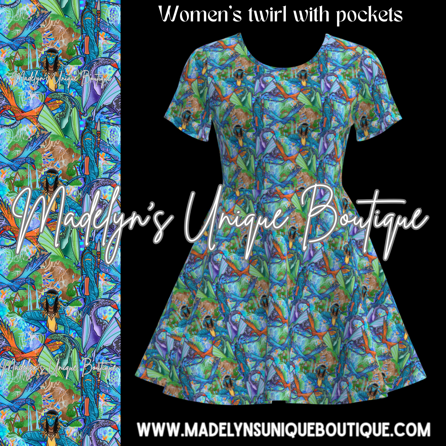 Women’s twirl dress with pockets