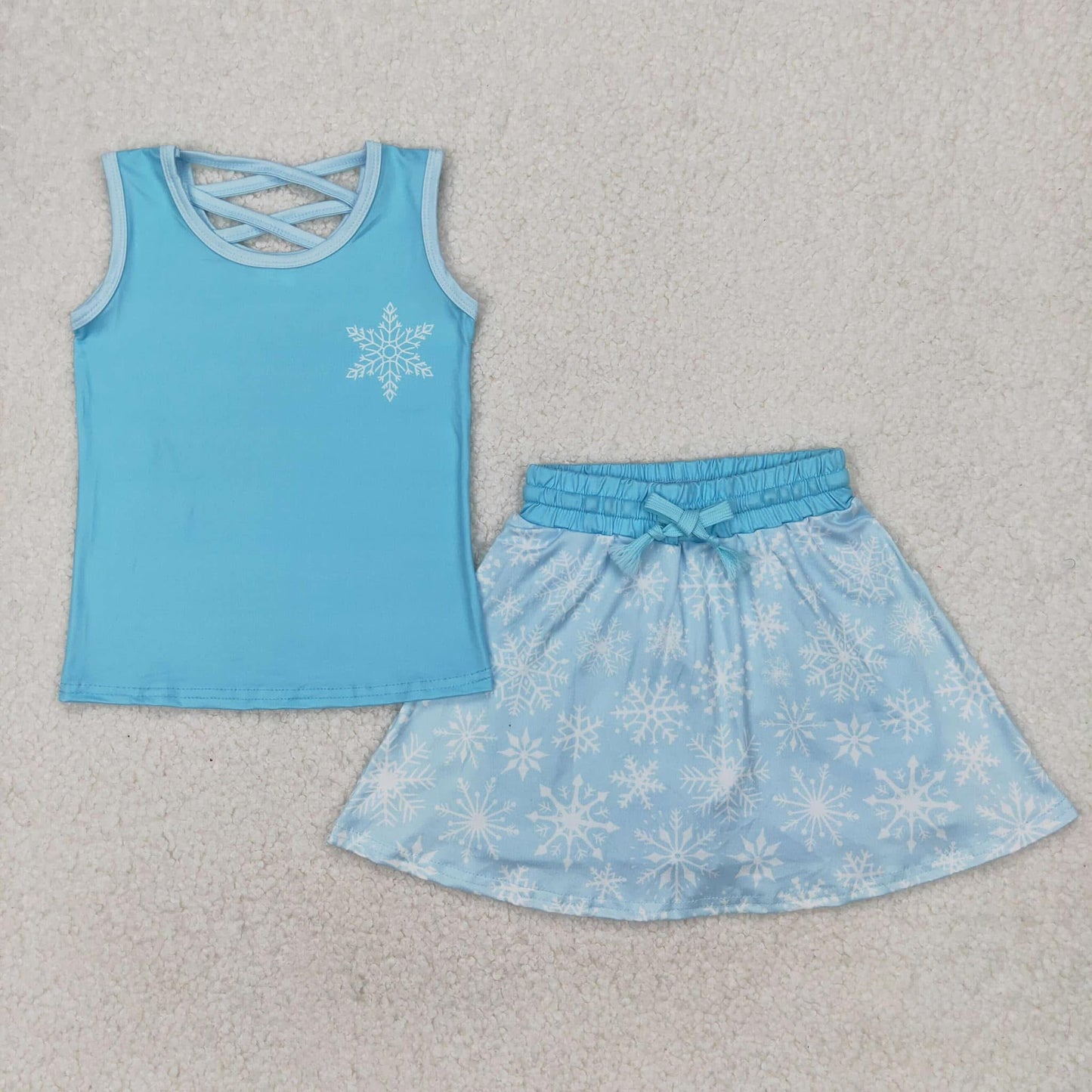 Magic ice princess skirt set with built in shorts