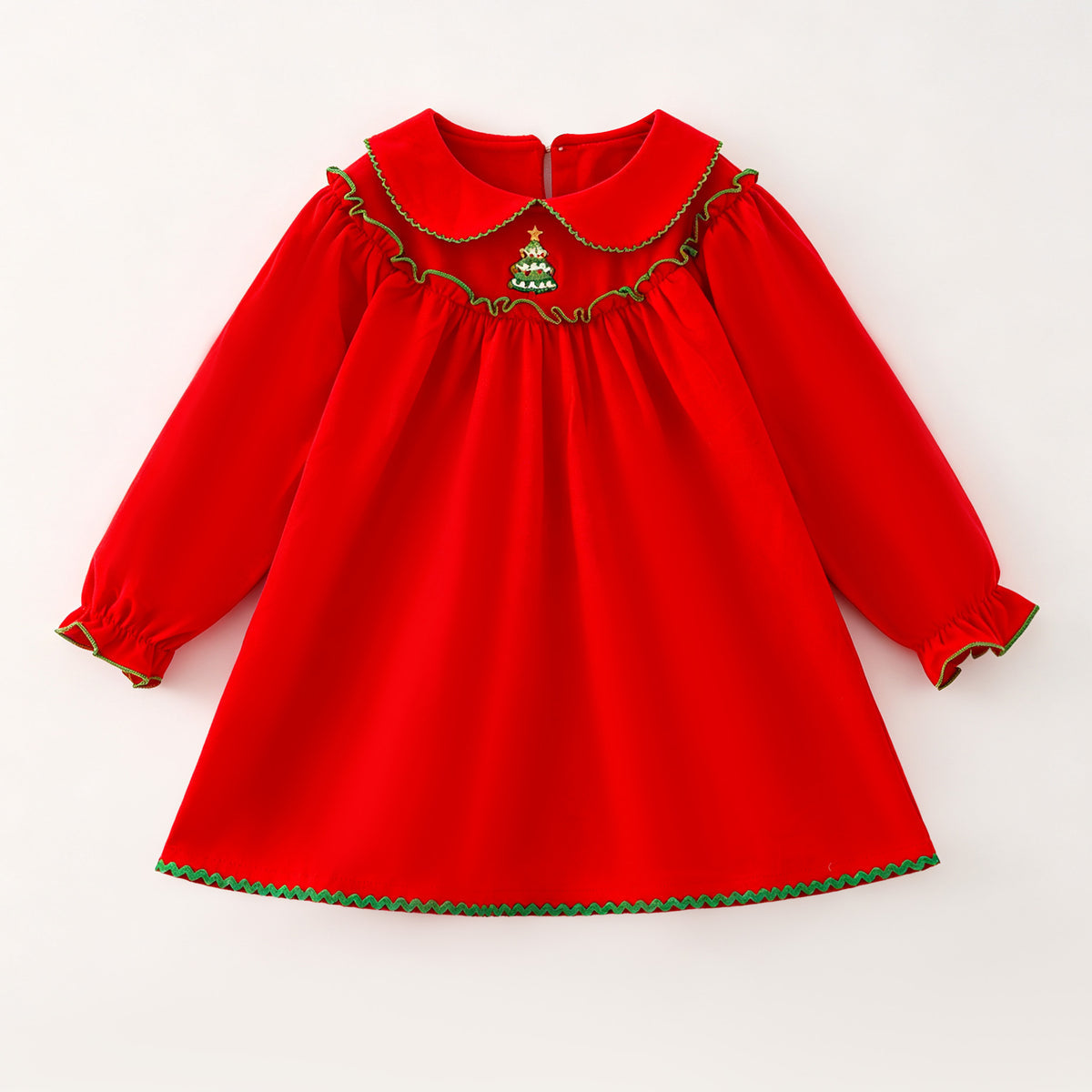 Christmas embroidery dress
