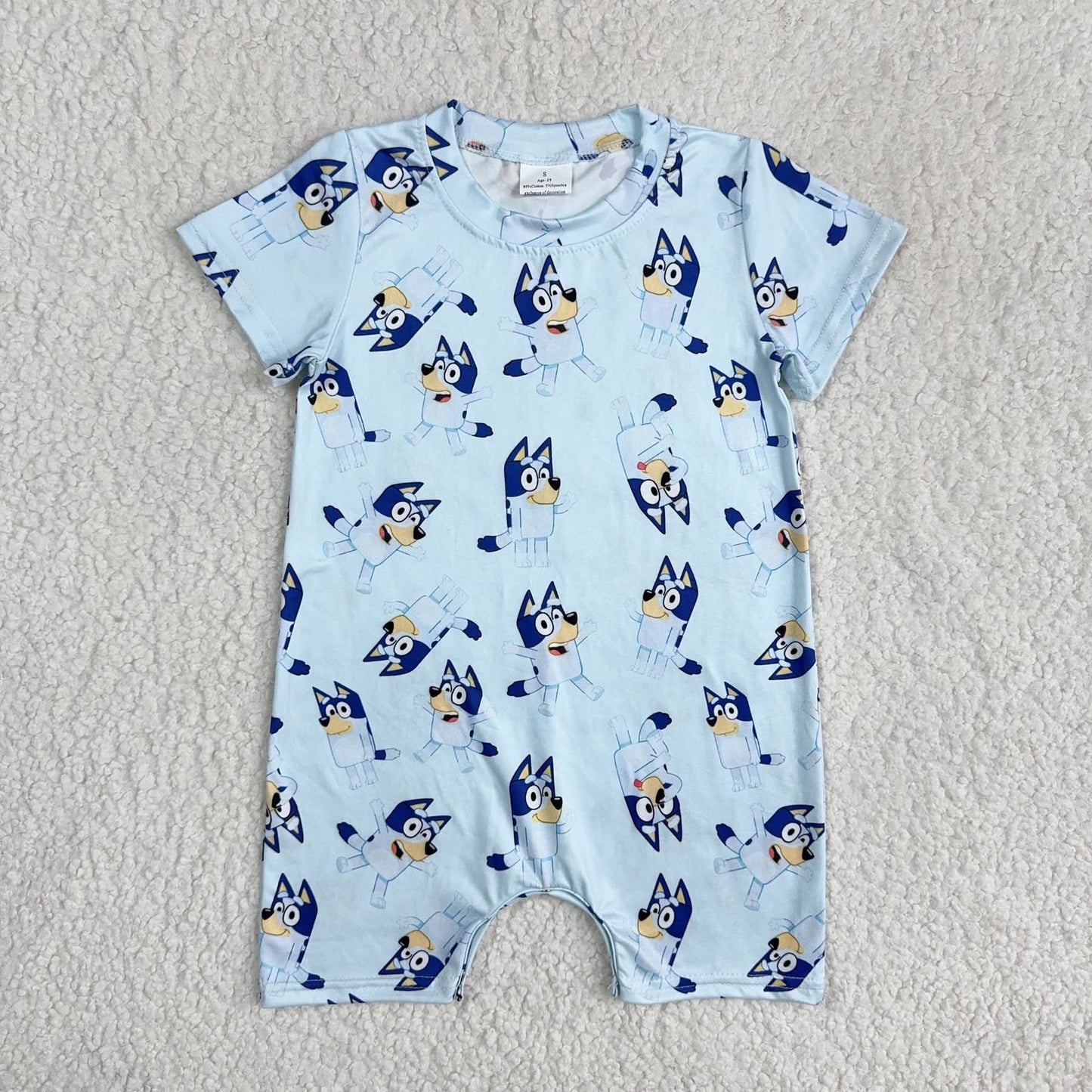 Magic Blue pup romper