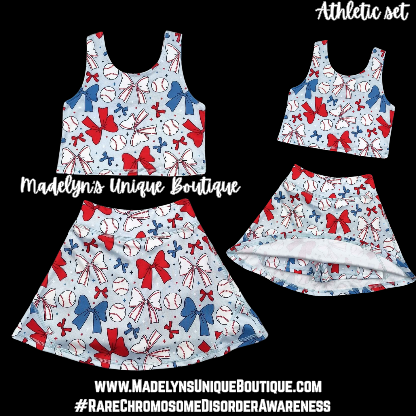 Baseball sports athletic set with shorts built in