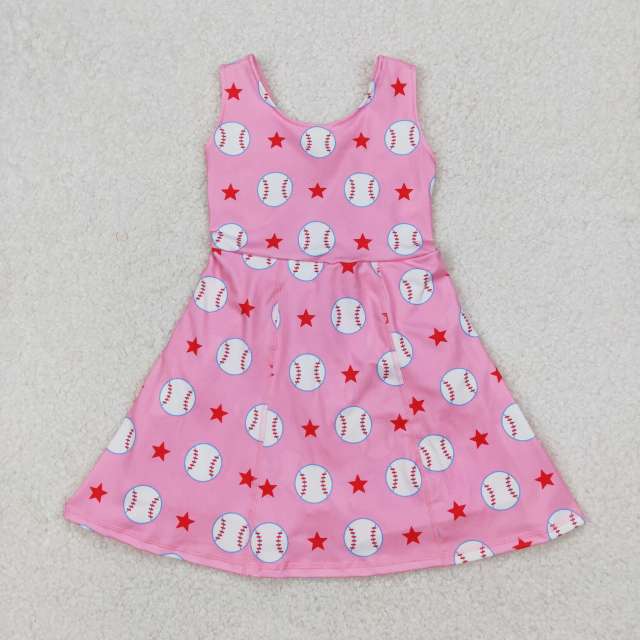 athletic twist back dress with shorts built in
