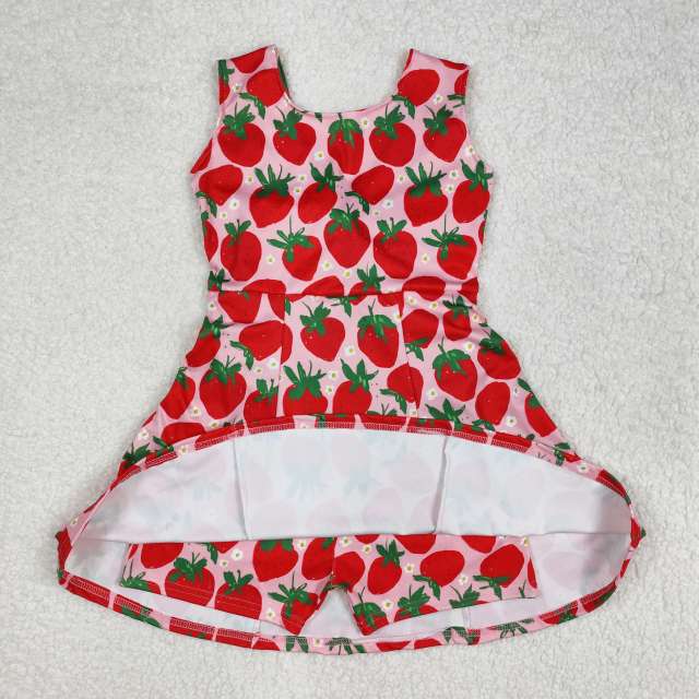 athletic twist back dress with shorts built in
