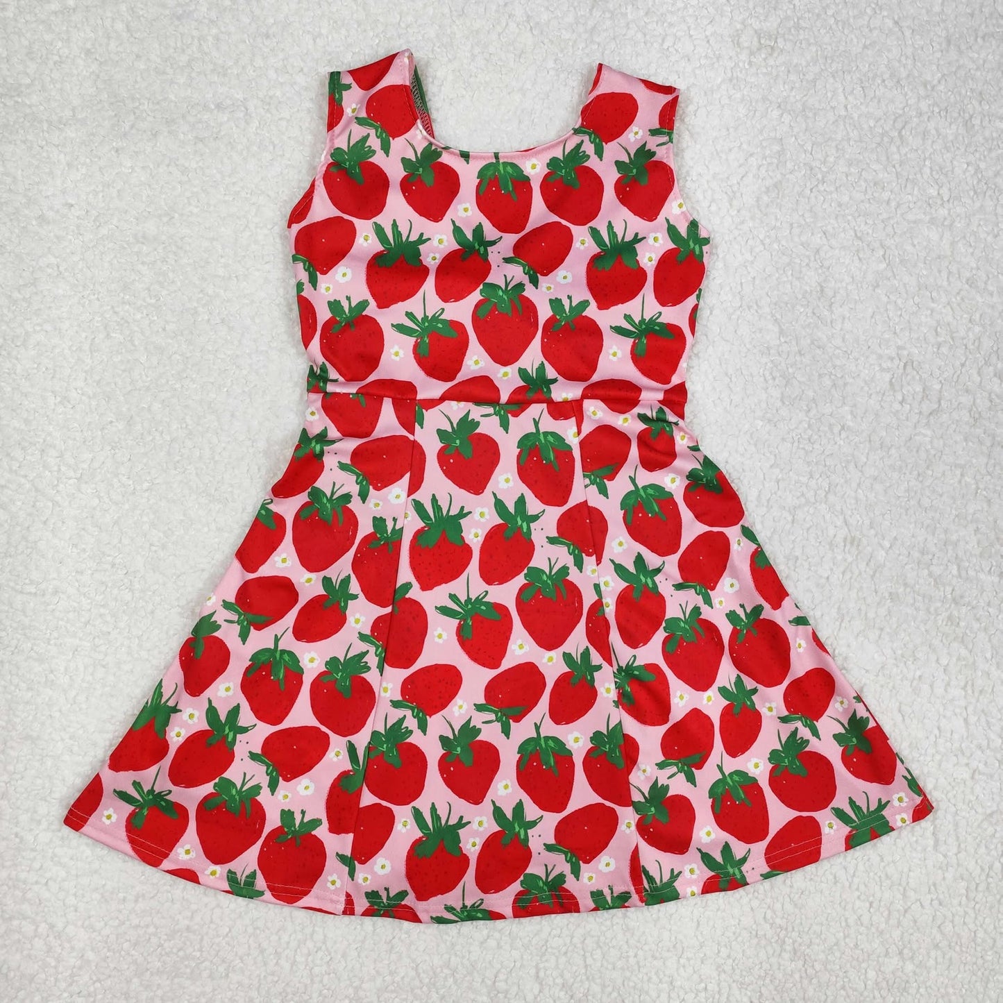 Beautiful strawberry twist back sport dress with shorts