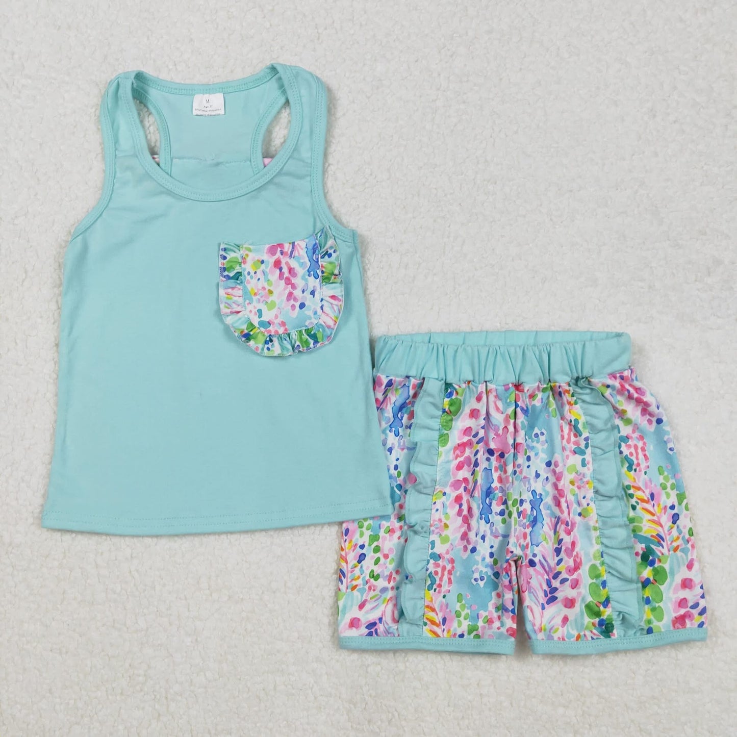Flower bow back tank set
