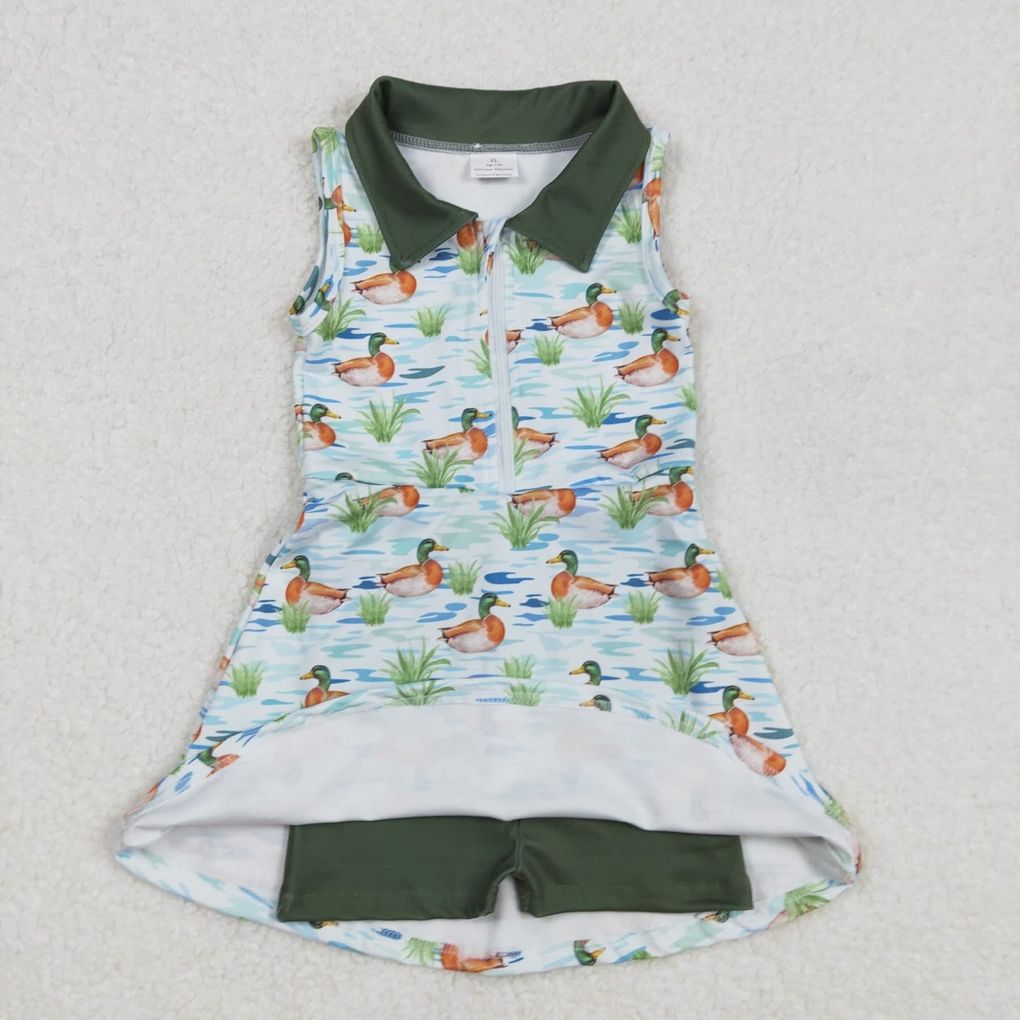 Duck sports dress with built in shorts