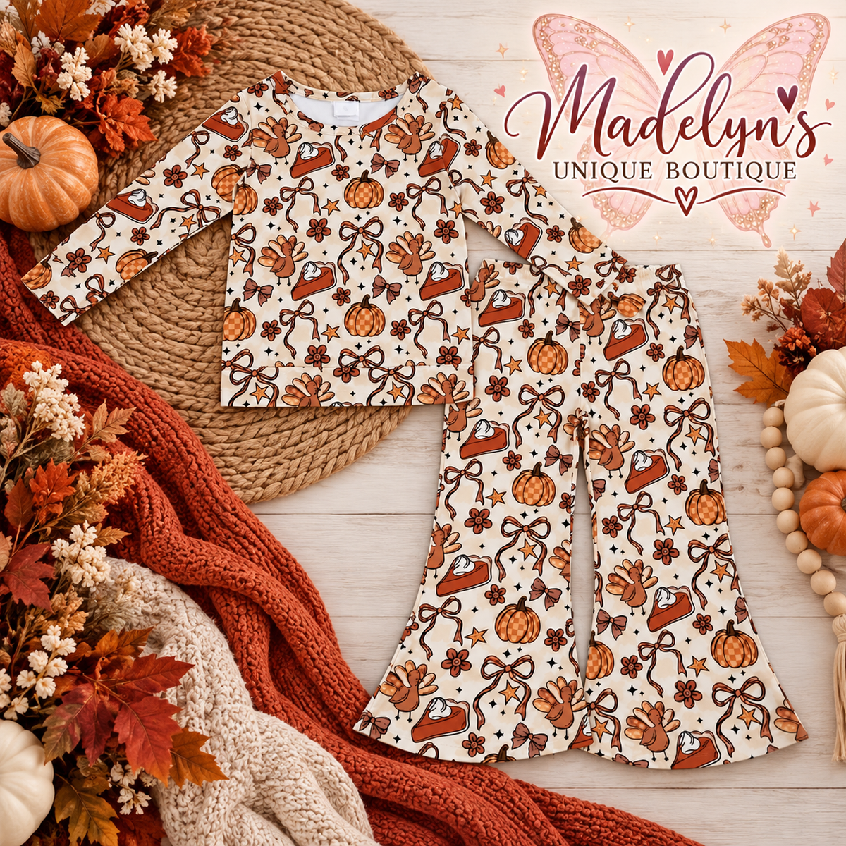 Girls Thanksgiving set