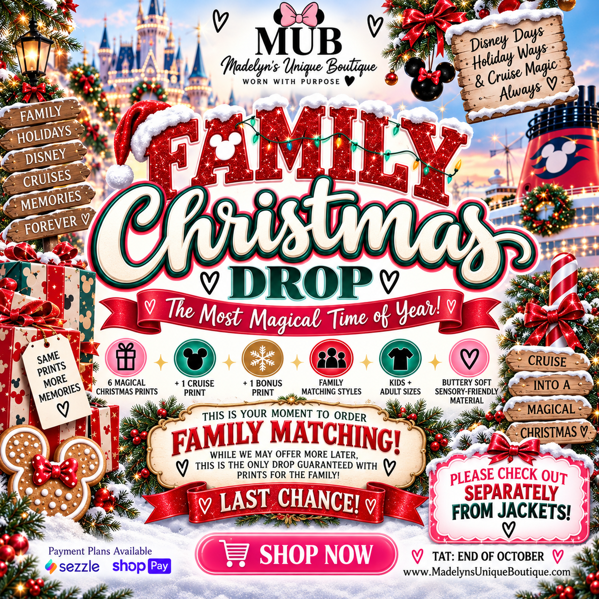 Family Christmas drop plus cruise and a mystery print!