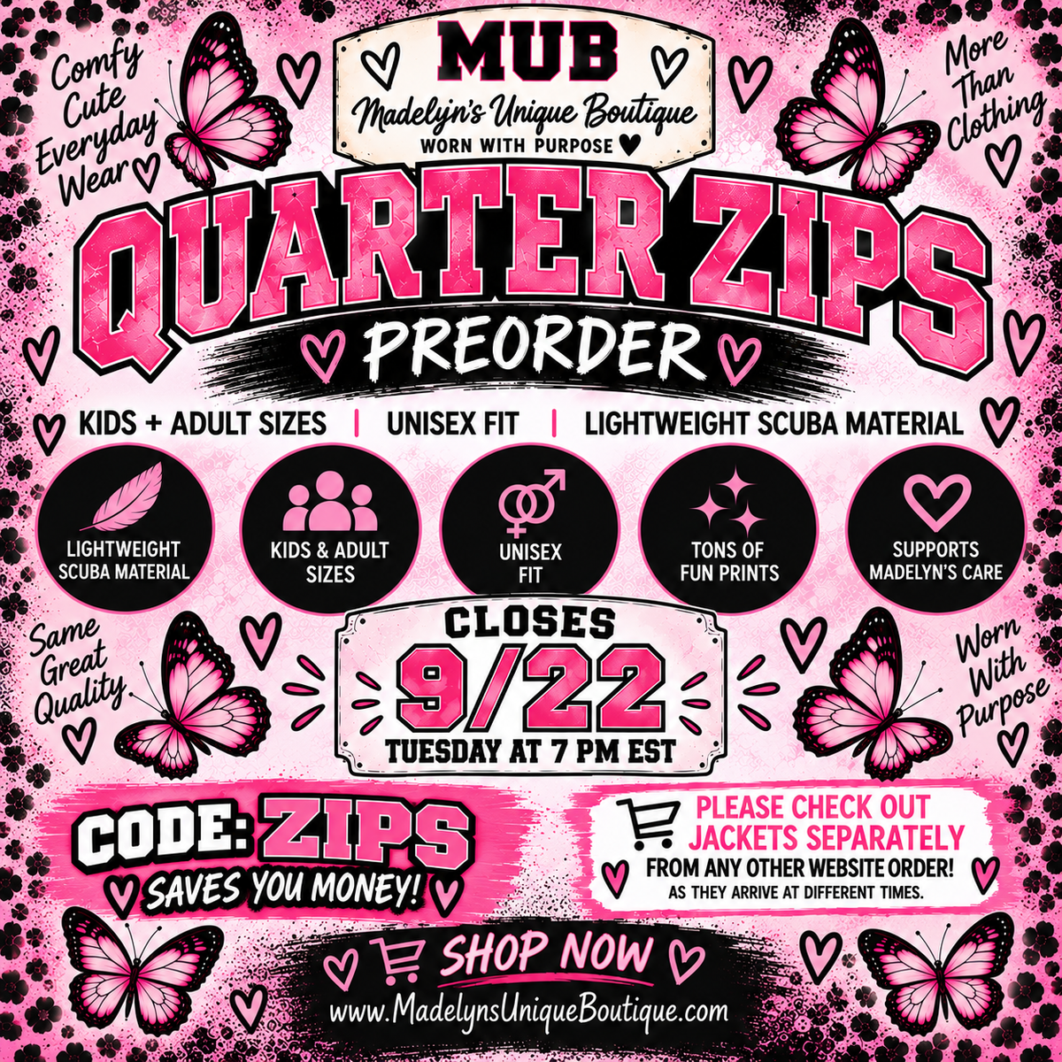MUB Quarter Zips