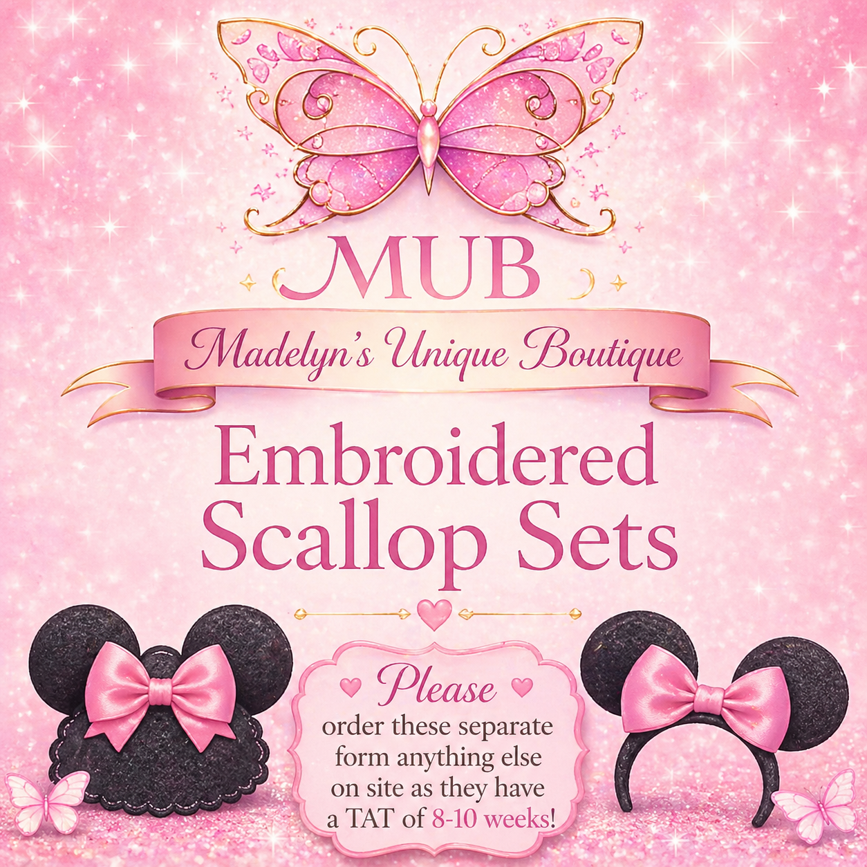 Scallop sets-Please order SEPARATE from anything else on this site!
