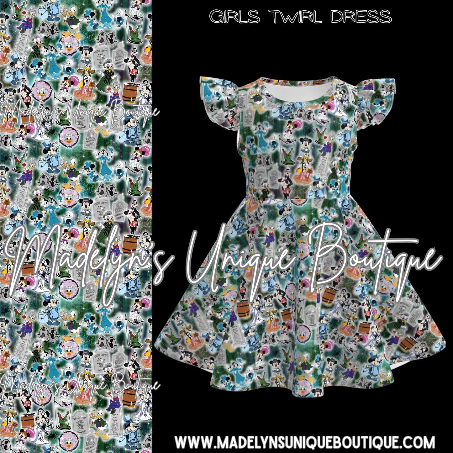 Girls twirl dress “Happy haunts”