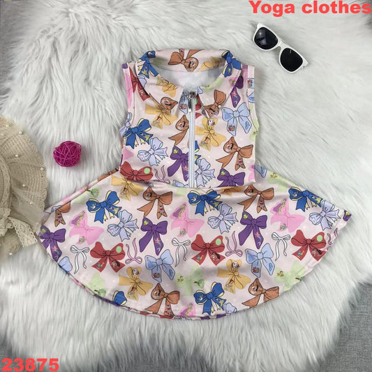 Magic princess bows athletic dress with built in shorts